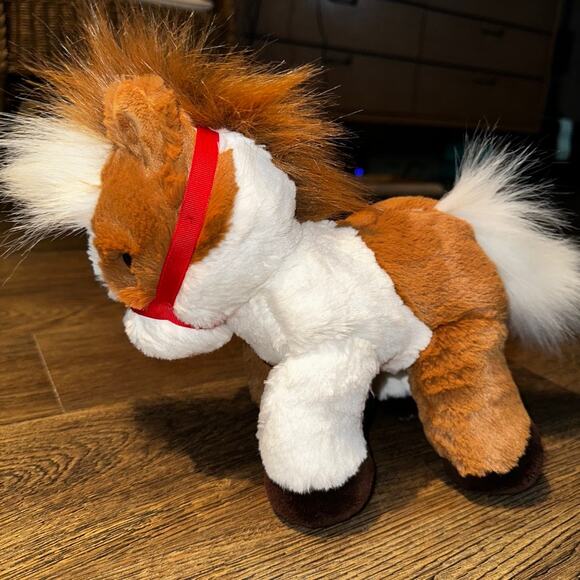 BREYER Bridle Buddies Pinto Plush Horse Pony White Brown 9" Weighted Soft - Picture 3 of 10